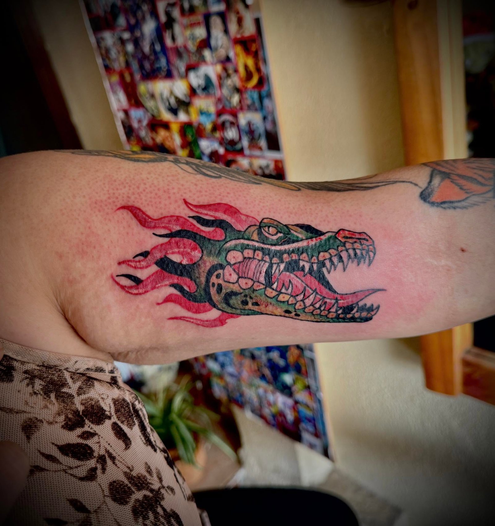 Tatuaje tradicional a color